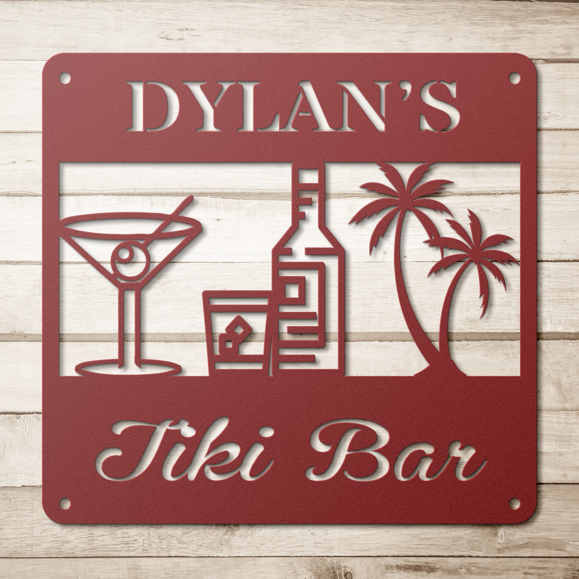 Personalized Tiki Bar Sign - Cool Metal Signs