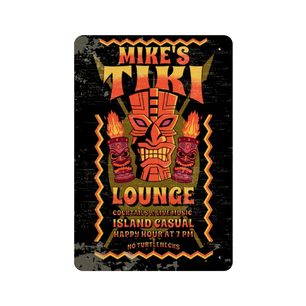 Personalized Tiki Lounge Sign - Cool Metal Signs