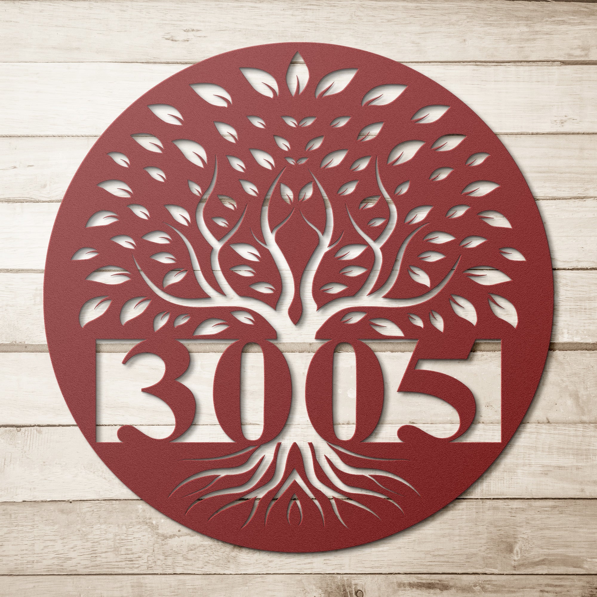 Personalized Tree Address Sign - Cool Metal Signs