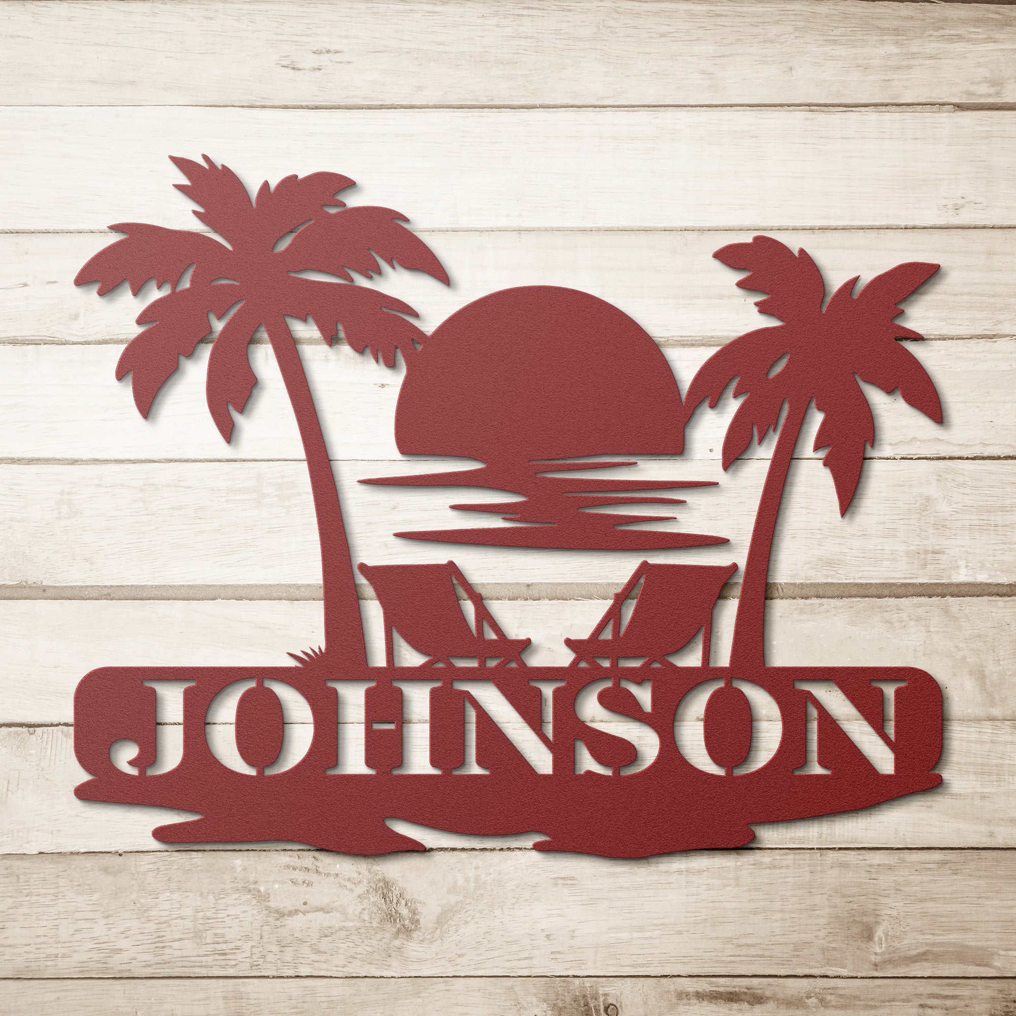 Personalized Tropical Sign - Cool Metal Signs