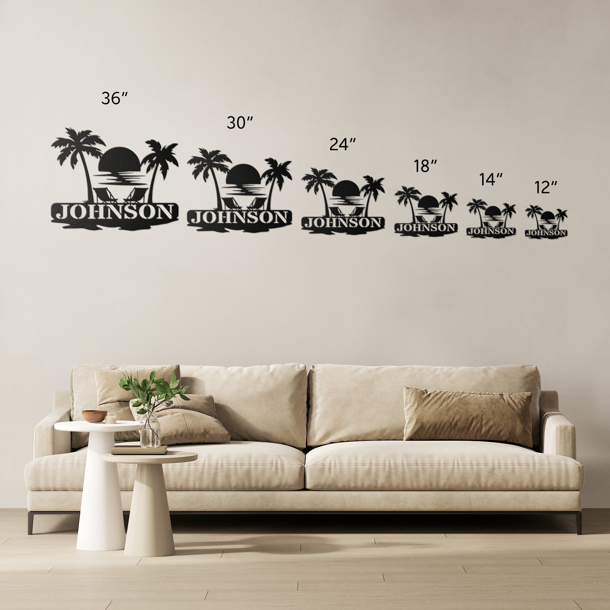 Personalized Tropical Sign - Cool Metal Signs