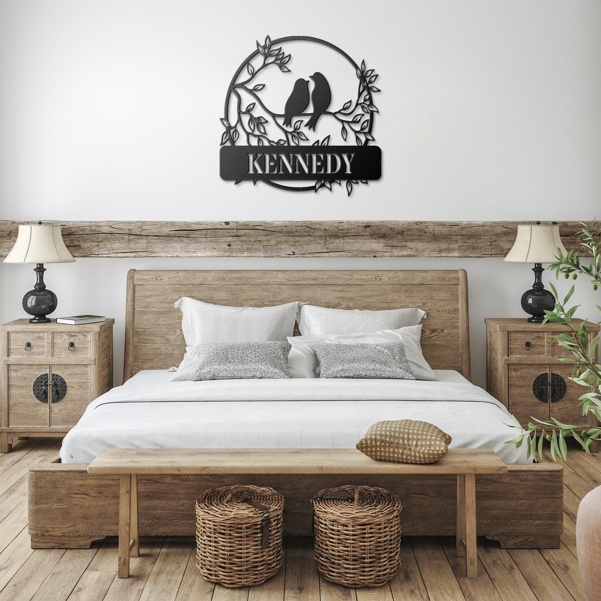 Personalized Two Bird Sign - Cool Metal Signs