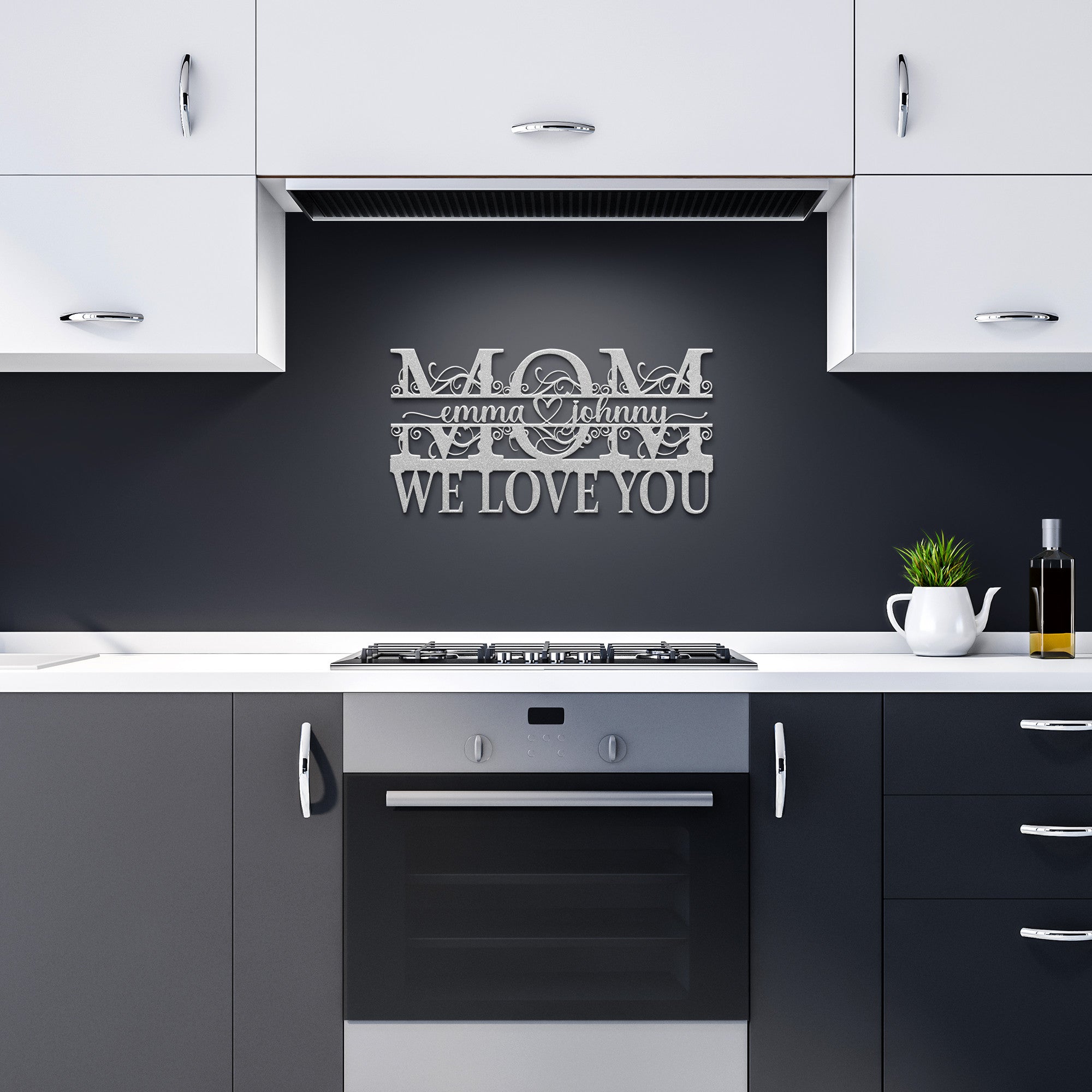 Personalized We Love You MOM Sign - Cool Metal Signs