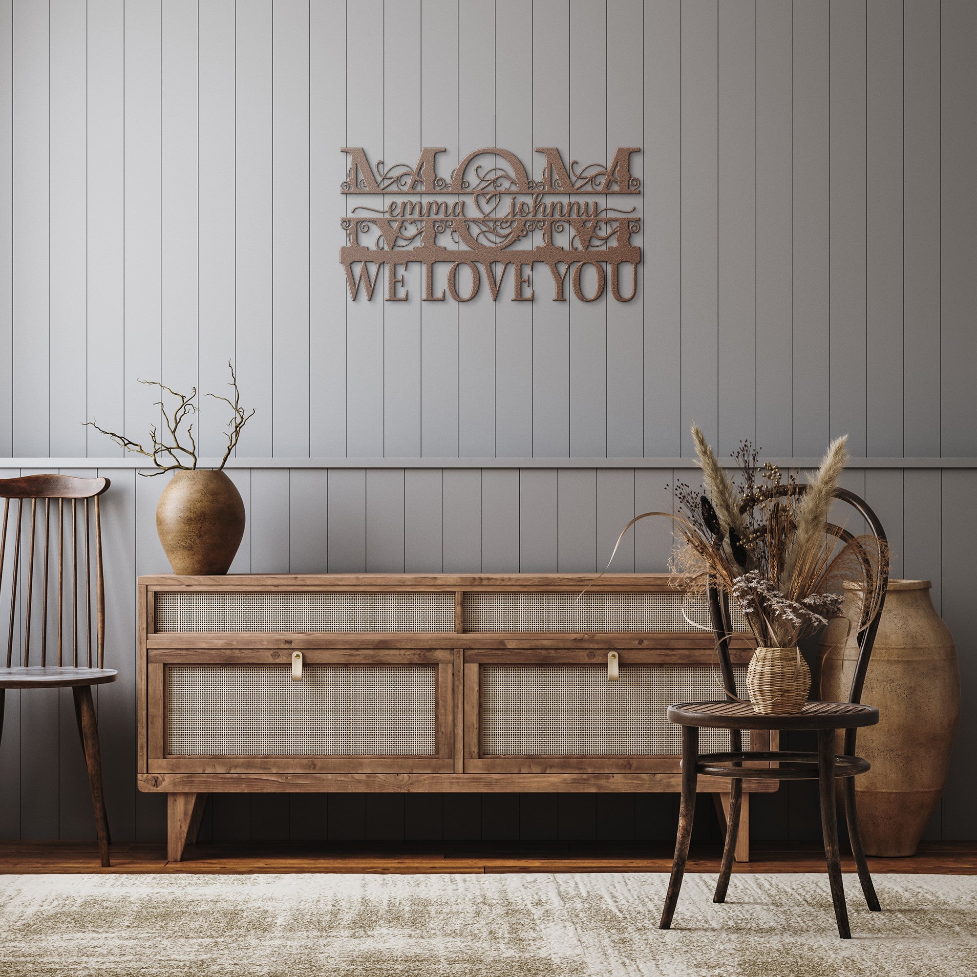 Personalized We Love You MOM Sign - Cool Metal Signs