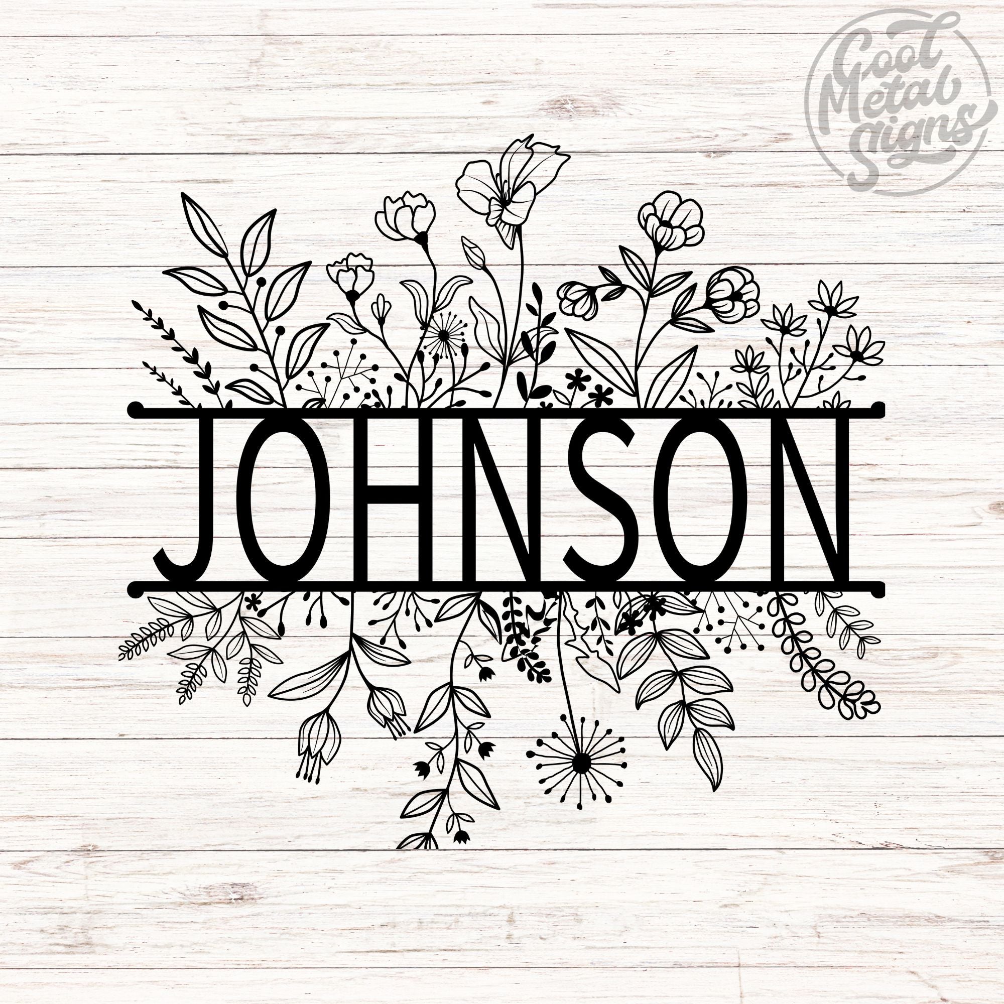 Personalized Wild Flower Sign - Cool Metal Signs