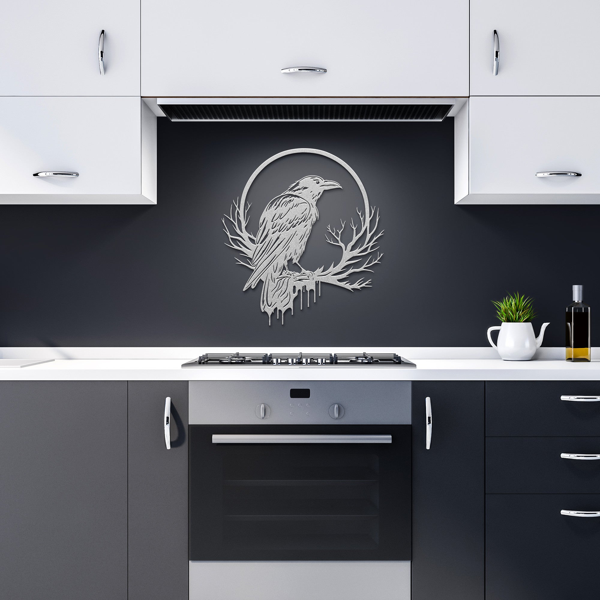 Raven Moon Sign - Cool Metal Signs