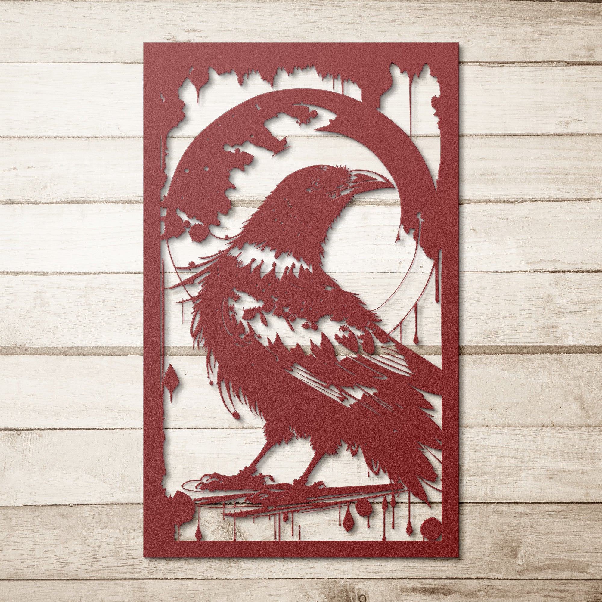 Raven Moon Square Sign - Cool Metal Signs