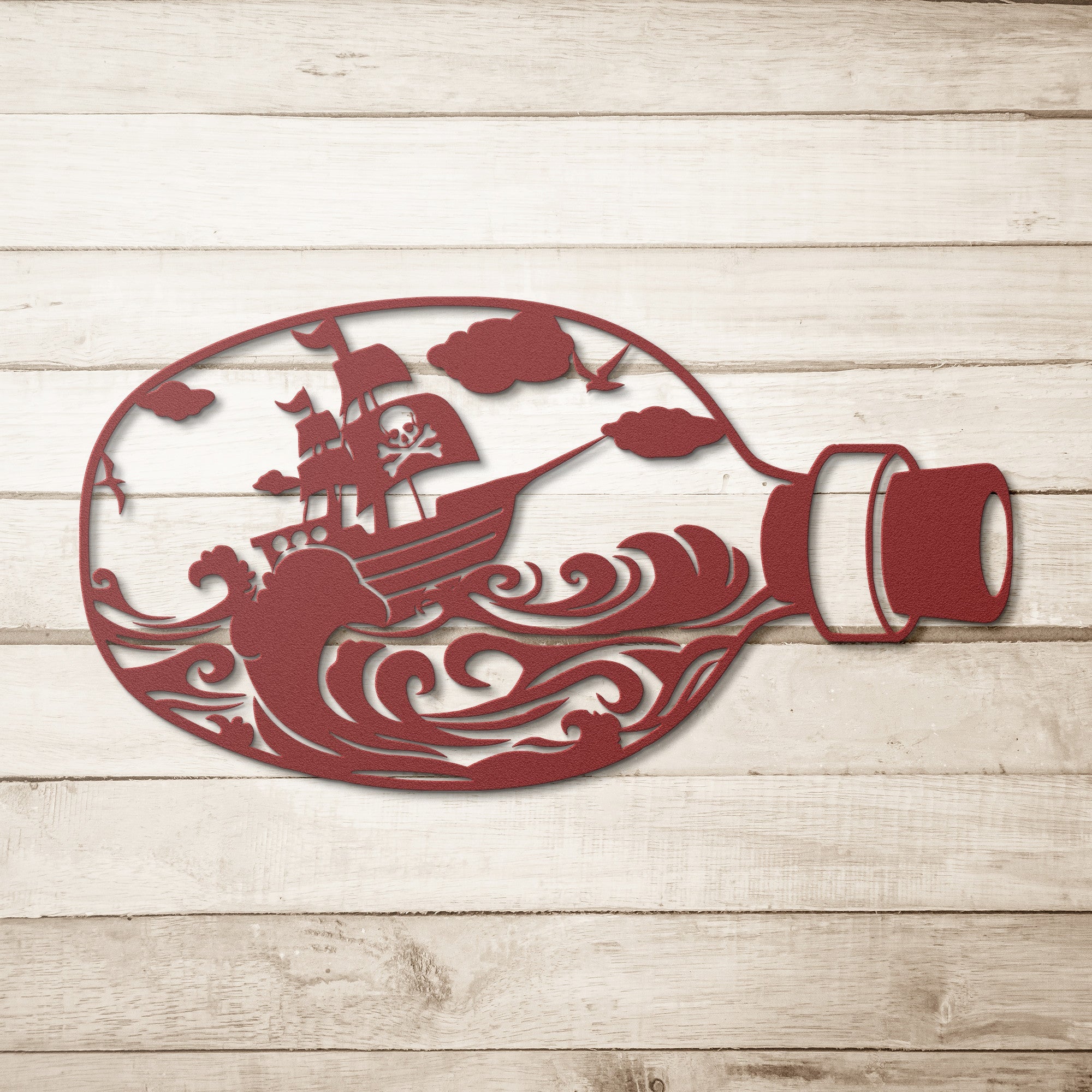 Ship in a Bottle Sign - Cool Metal Signs