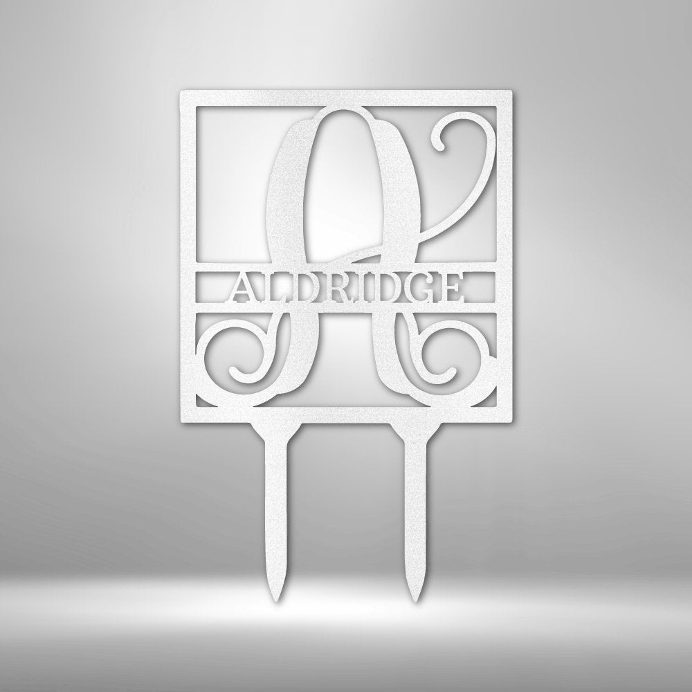 Square Stake Monogram - Steel Sign - Cool Metal Signs