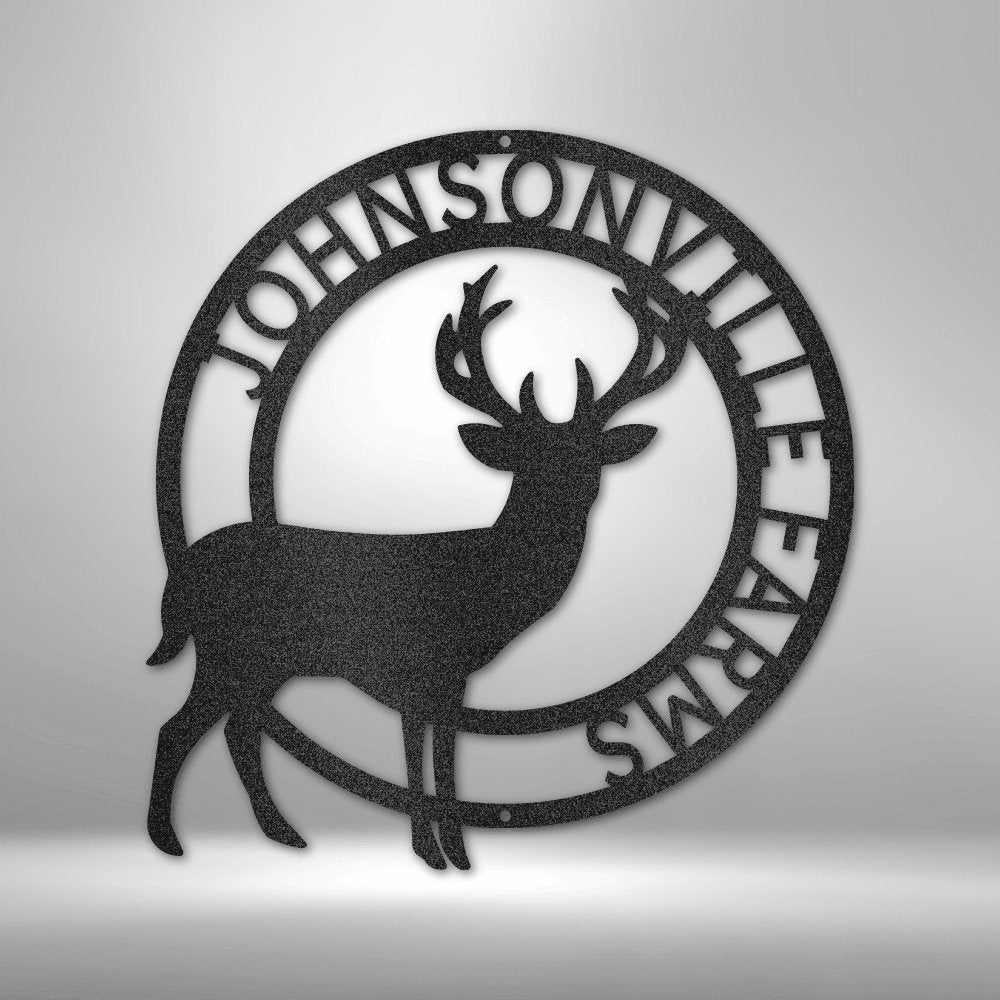 Stag Monogram - Made in the USA - Cool Metal Signs