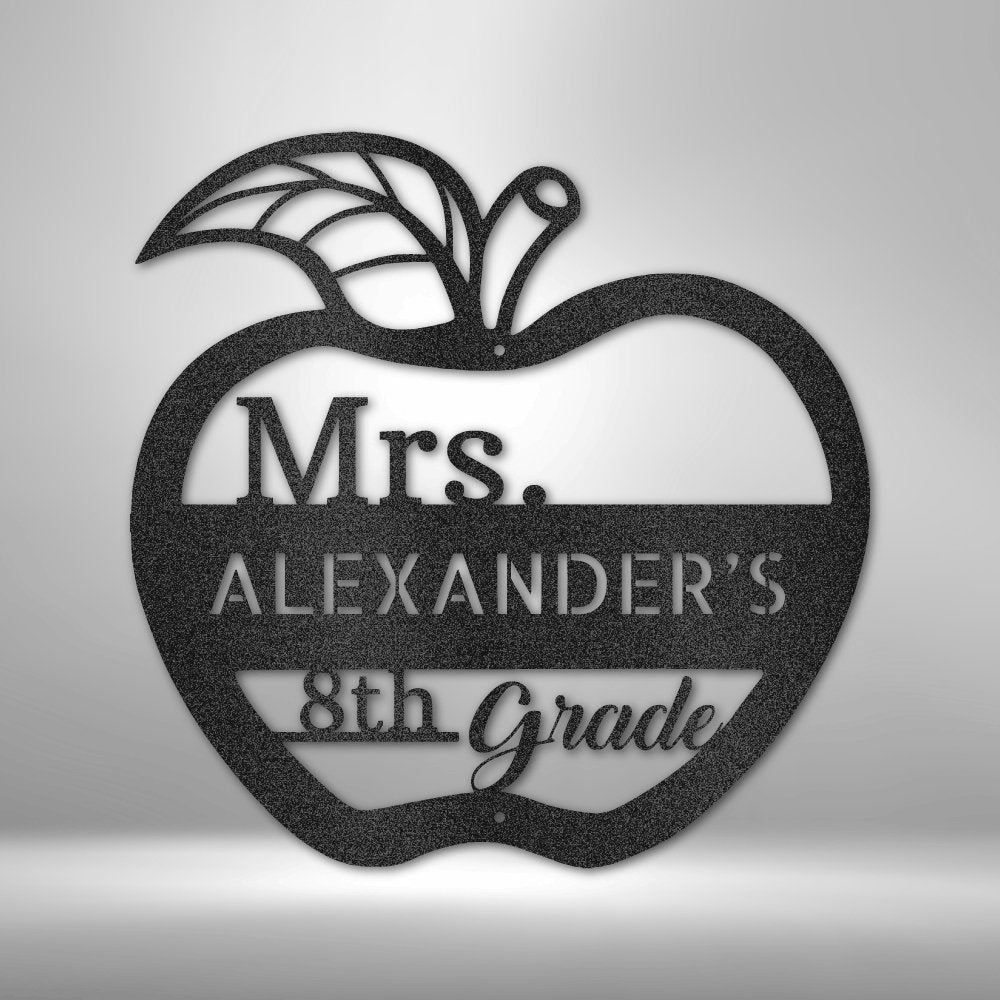 Teacher Appreciation Monogram - Steel Sign - Cool Metal Signs