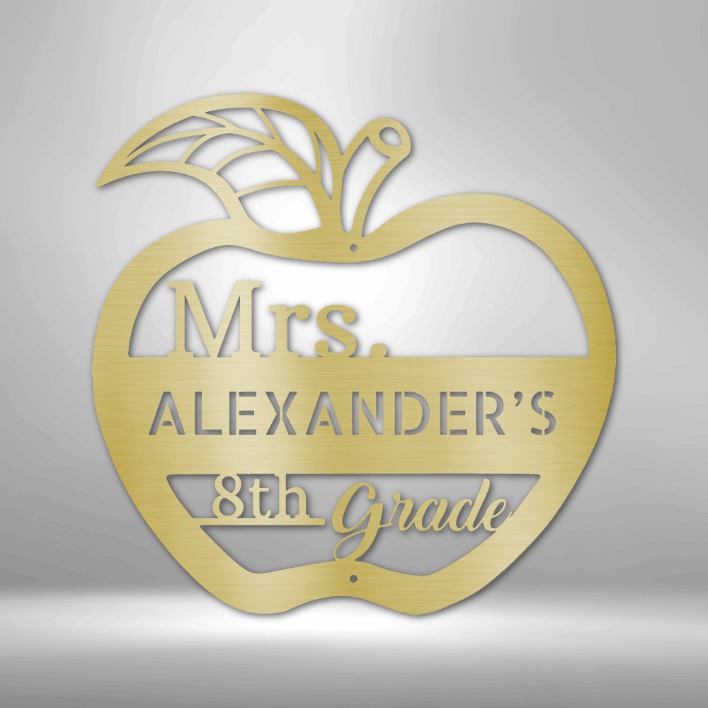 Teacher Appreciation Monogram - Steel Sign - Cool Metal Signs