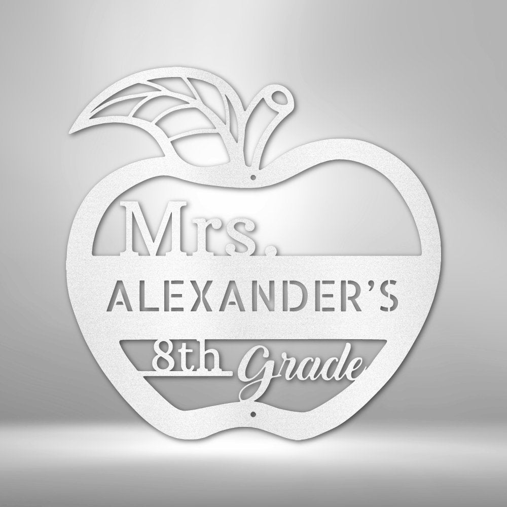 Teacher Appreciation Monogram - Steel Sign - Cool Metal Signs