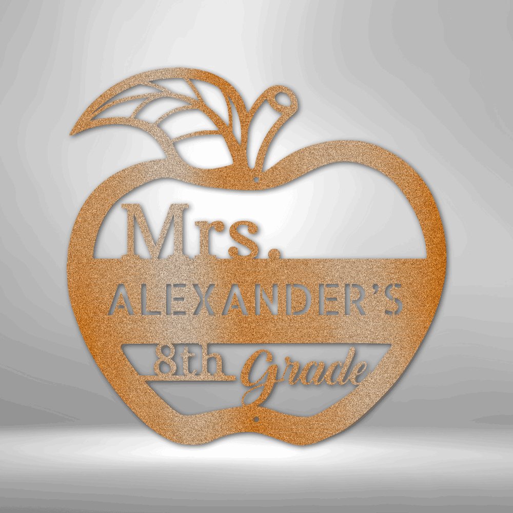 Teacher Appreciation Monogram - Steel Sign - Cool Metal Signs