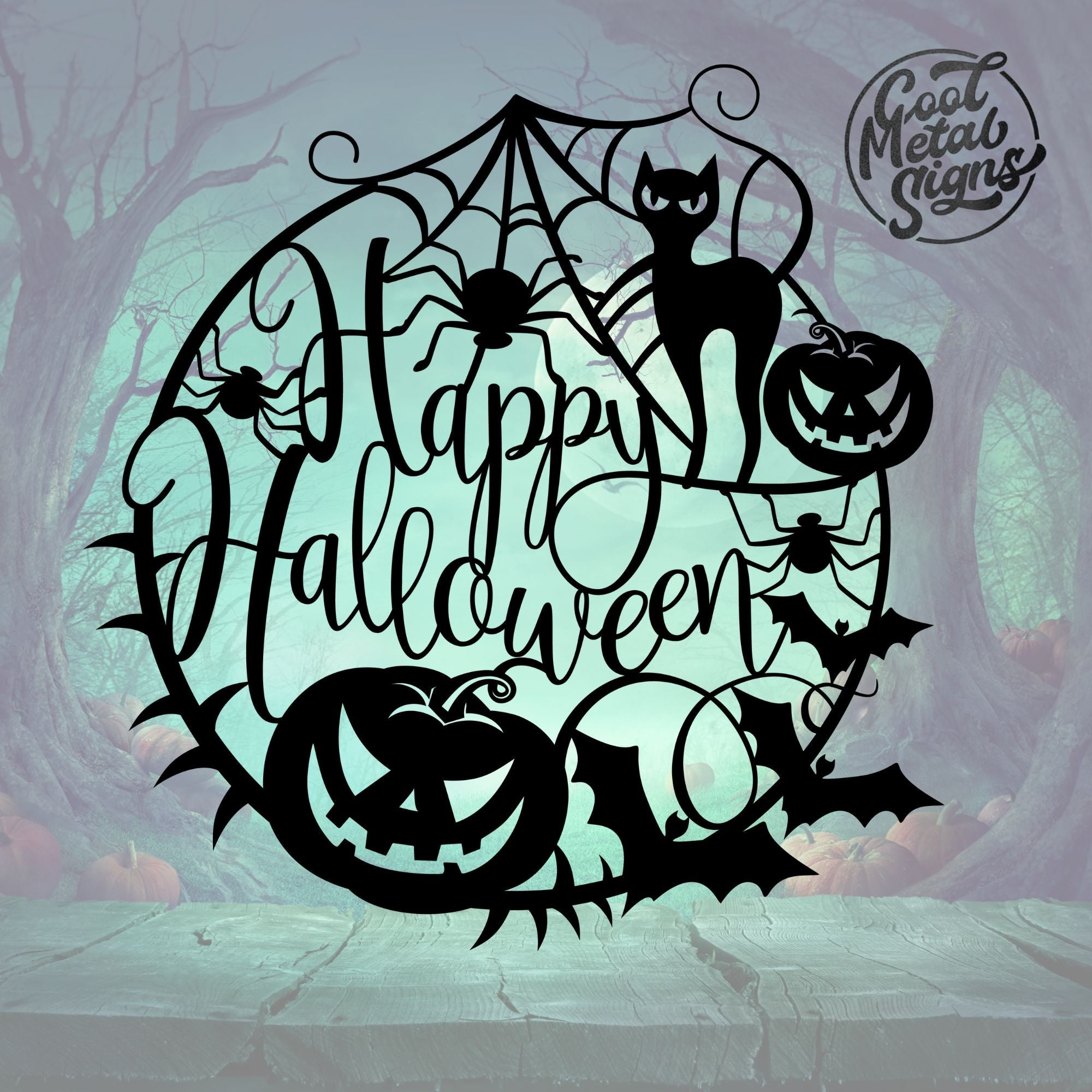 The Happy Halloween Sign - Cool Metal Signs