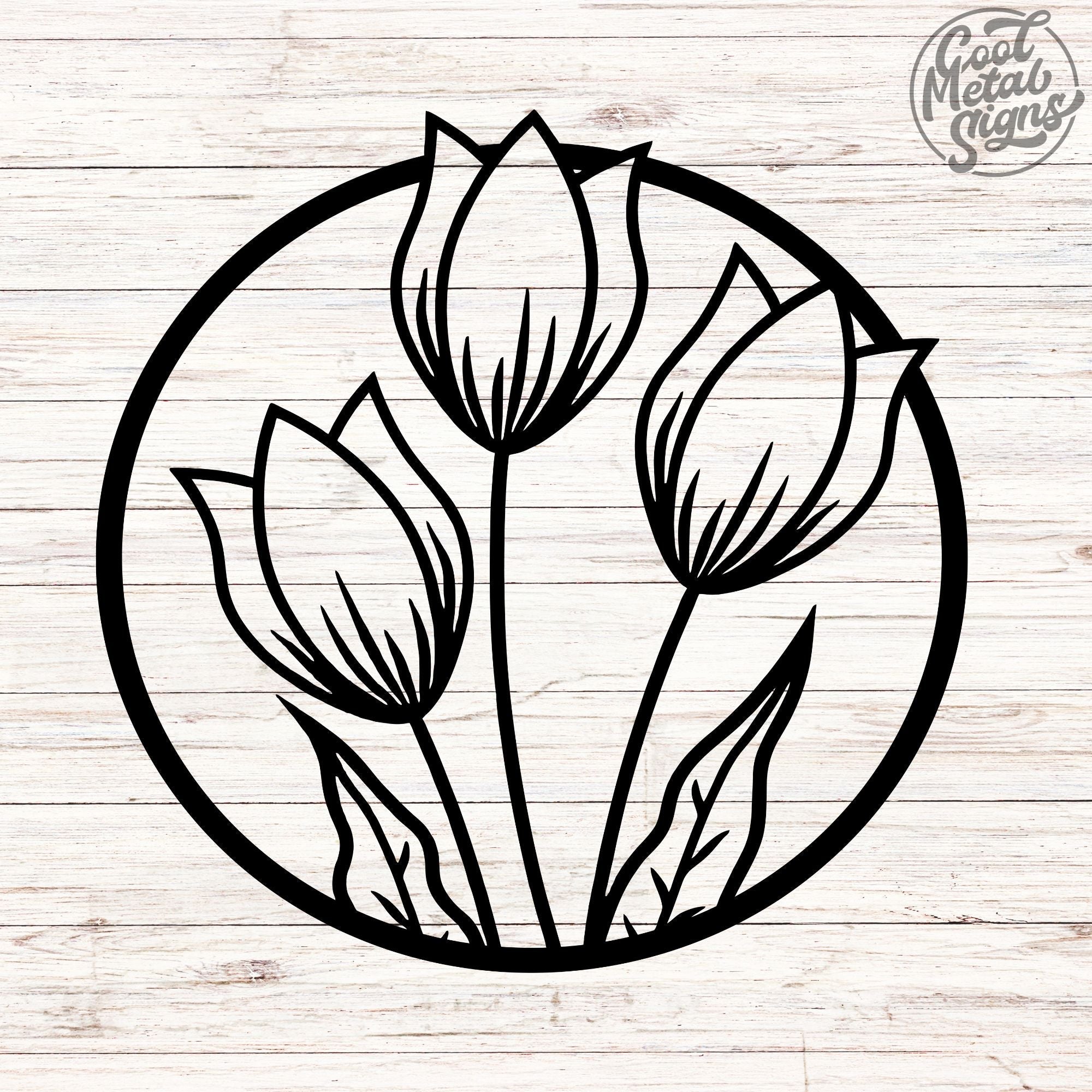 Tulips Metal Sign - Cool Metal Signs