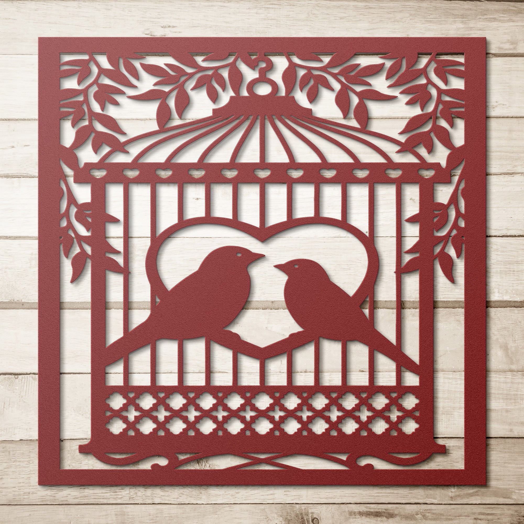 Two Birds in a Cage Sign - Cool Metal Signs