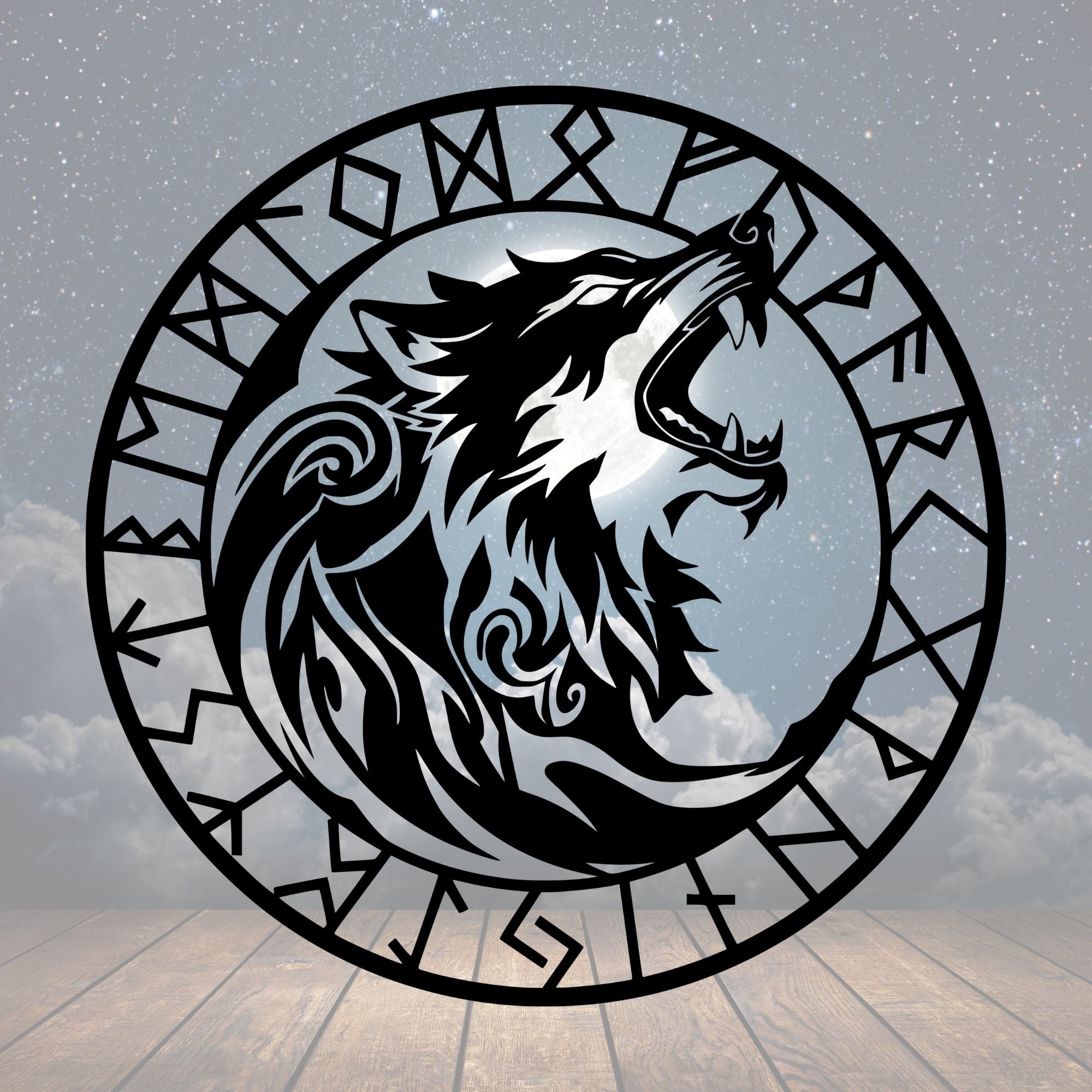 Viking Wolf Sign - Cool Metal Signs