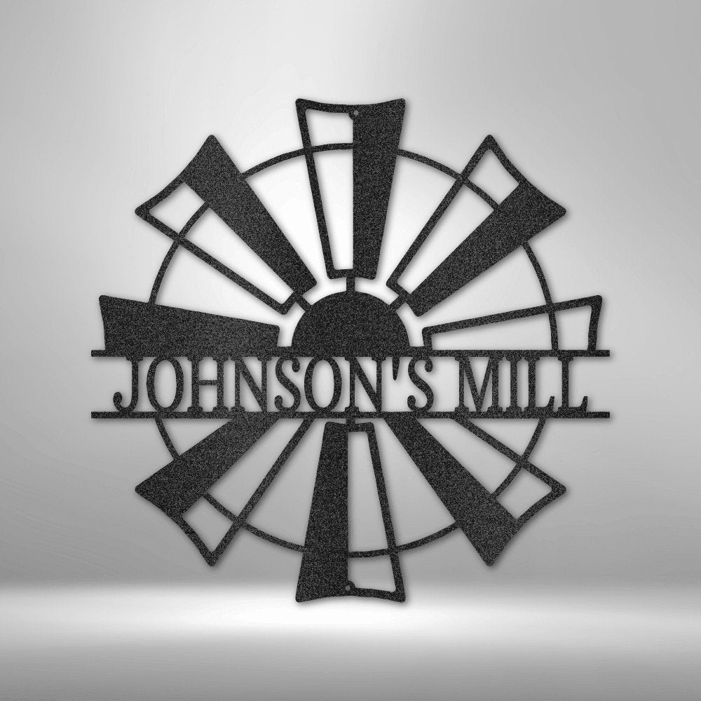 Windmill Monogram - Steel Sign - Cool Metal Signs